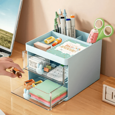 Organisateur Bureau - MultiFunctionalOrganizer™ - Bleu - Mon Bureau pro Zen