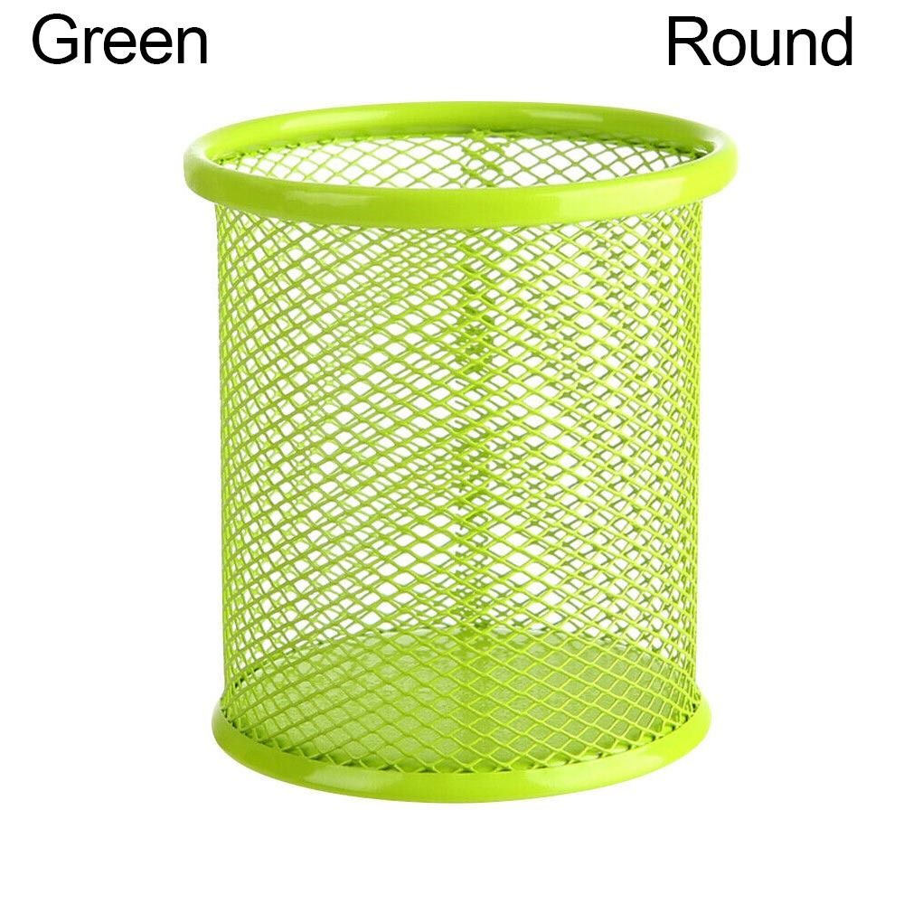 pot a crayon maille rond vert