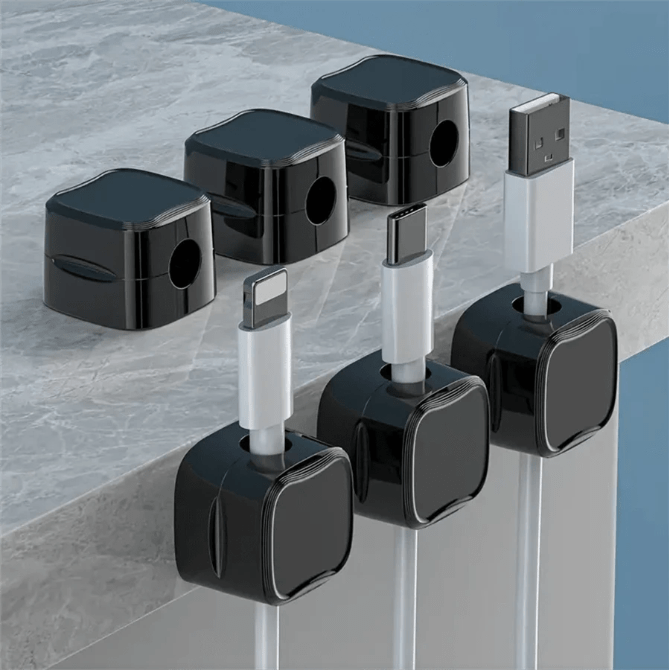 Range Cables - MagneticCableOrganizer™ - Noir - Mon Bureau pro Zen
