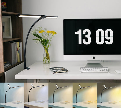 Lampe de bureau LED a clip 5 tons lumiere