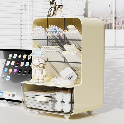 Organisateur de bureau multicouche jaune