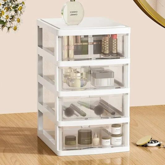 Boîte de Rangement - DesktopStorageBox™ - Blanc Quatre Tiroirs - Mon Bureau pro Zen