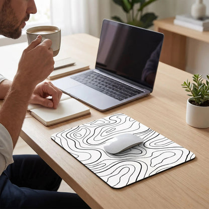 Tapis de souris motif courbe | Surface fluide et antidérapante