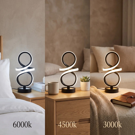 lampe bureau spirale trois couleurs
