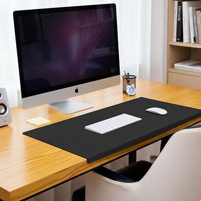 poste de travail avec Sous main pour bureau noir