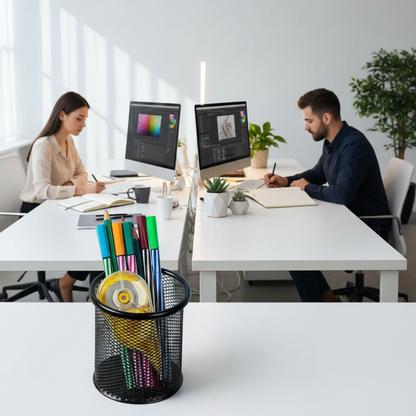 pot crayon noir avec graphistes