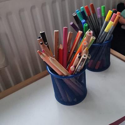 Pot Crayon - PencilHolder™ - Bleu - Mon Bureau pro Zen