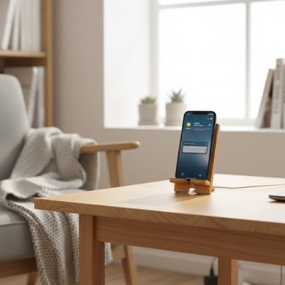 Support téléphone | Bambou - Mon Bureau pro Zen