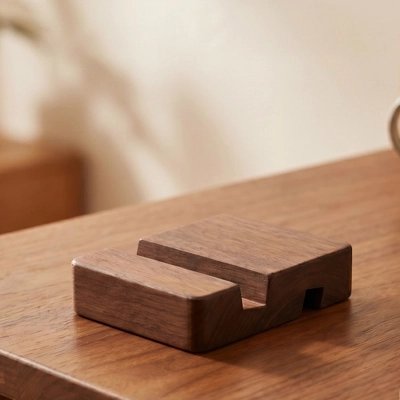 Support telephone​ marron