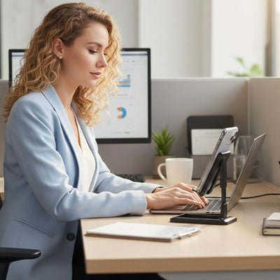 support telephone | Réglable Bureau - Confort et stabilité garantis - Mon Bureau pro Zen