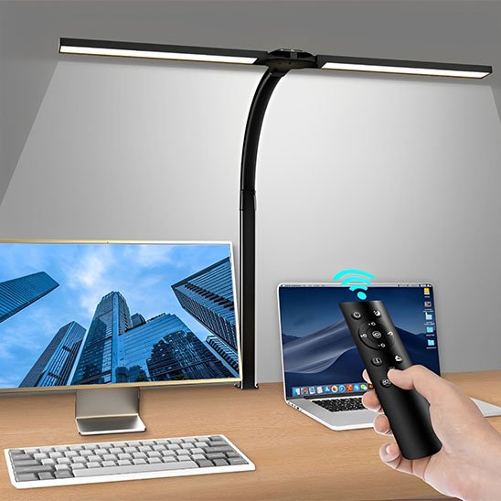 télécommande allume Lampe de bureau LED a clip noir 